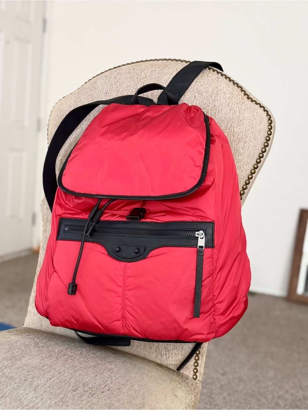 Brand new BALENCIAGA Red Men's Nylon Backpack - Casual Daypack